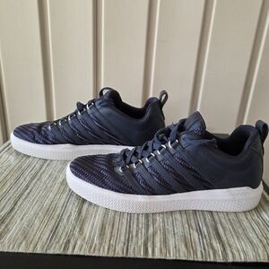 K Swiss Mens Low Woven Donovan Size 9 M Navy Blue Sneakers (05633-401)
